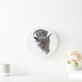 ポートレートオブツードベルマンズ ラウンド壁時計 (ホーム)