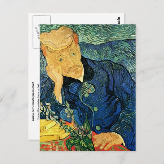 ポートレートオブドクターガチェヴァンゴッホファインアート ポストカード (正面/裏面)