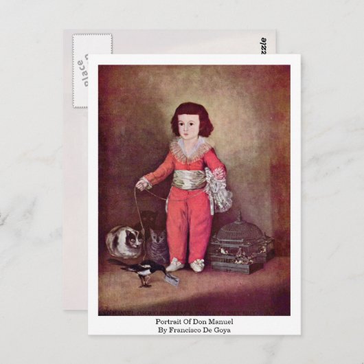 ポートレートオブドンマニュエルバイフランシスコデゴヤ ポストカード (正面/裏面)
