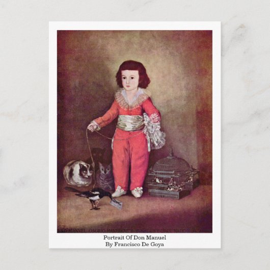 ポートレートオブドンマニュエルバイフランシスコデゴヤ ポストカード (正面)