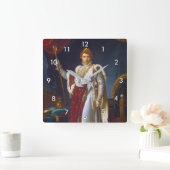 ポートレートオブナポレオンボナパルトフランソワジェラール スクエア壁時計 (ホーム)