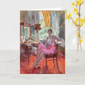 ポートレートオブバレリナヴェラトレフィロワ |コロビン カード (黄色い花)