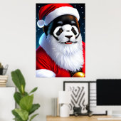 ポートレートオブパンダサンタクロース | AIアートポスター ポスター (ホームオフィス)