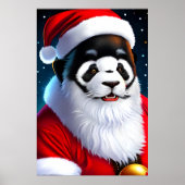 ポートレートオブパンダサンタクロース | AIアートポスター ポスター (正面)