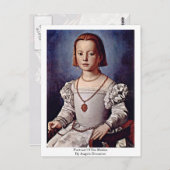 ポートレートオブビアメディチバイアンジェロブロンジノ ポストカード (正面/裏面)