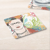 ポートレートオブフリダカーロ スクエアペーパーコースター (アングル)