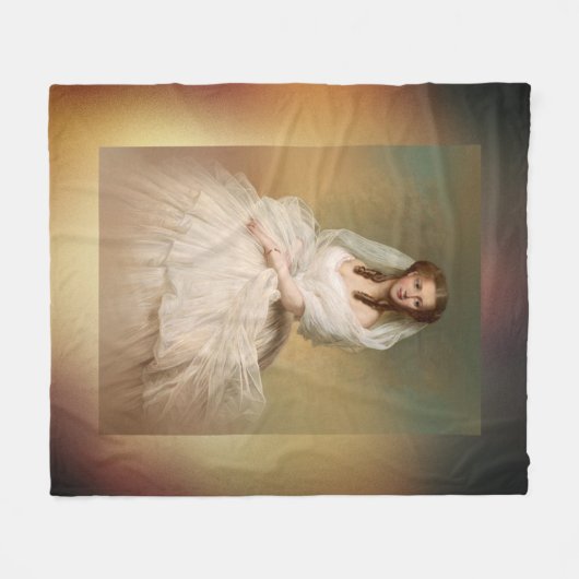 ポートレートオブプリンセスアレクサンドラ フリースブランケット (正面(横))