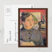 ポートレートオブマダムアレキサンドレコーラーバイゴーギン ポストカード (正面/裏面)