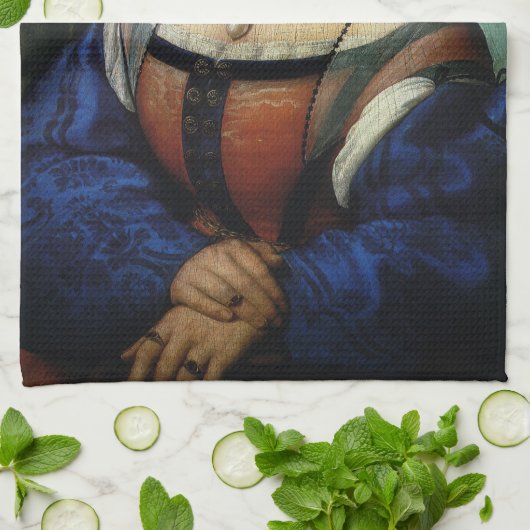 ポートレートオブマダレーナドニバイラファエルサンツィオ キッチンタオル (折り畳み)