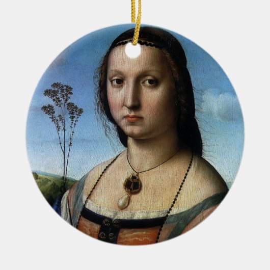 ポートレートオブマダレーナドニバイラファエルサンツィオ セラミックオーナメント (正面)