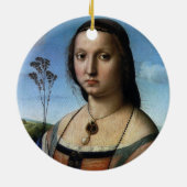 ポートレートオブマダレーナドニバイラファエルサンツィオ セラミックオーナメント (裏面)