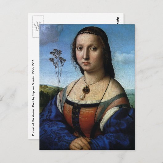 ポートレートオブマダレーナドニバイラファエルサンツィオ ポストカード (正面/裏面)