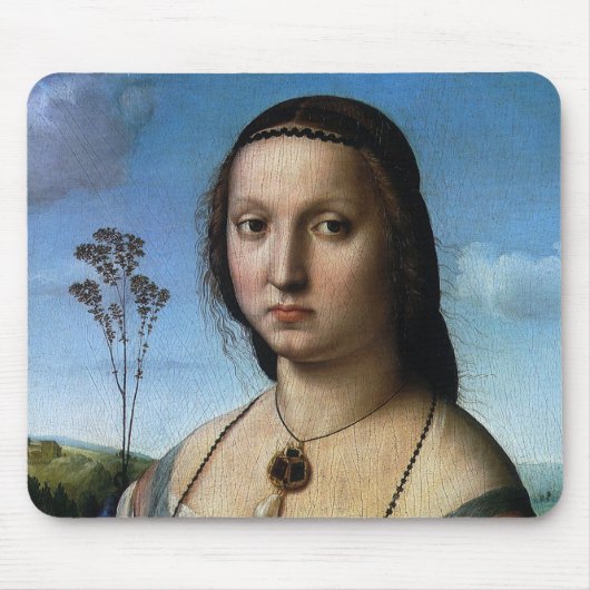 ポートレートオブマダレーナドニバイラファエルサンツィオ マウスパッド (正面)