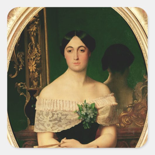 ポートレートオブマリアンネリーザ樺の木 スクエアシール (正面)