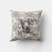 ポートレートカスタムの抽象芸術模様 クッション (裏面)