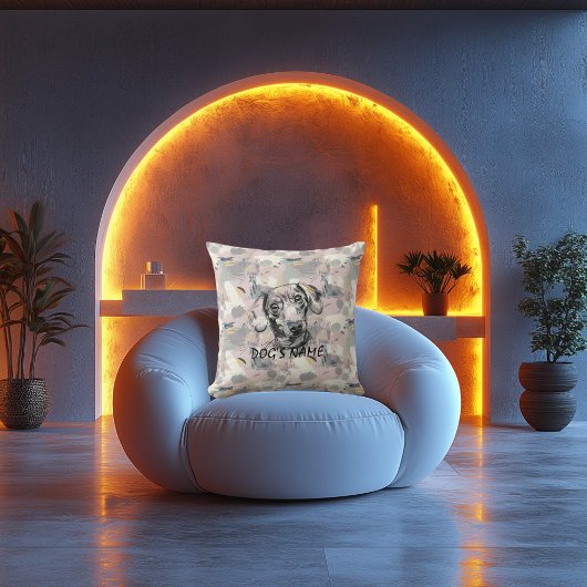 ポートレートカスタムの抽象芸術模様 クッション