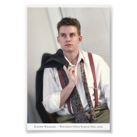 ポートレートカスタムキャプション1写真の拡大 フォトプリント            (正面)