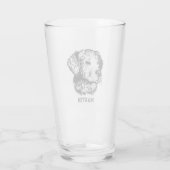 ポートレートカスタムコーヒーカップドッグフォトソーダ缶 タンブラーグラス (裏面)