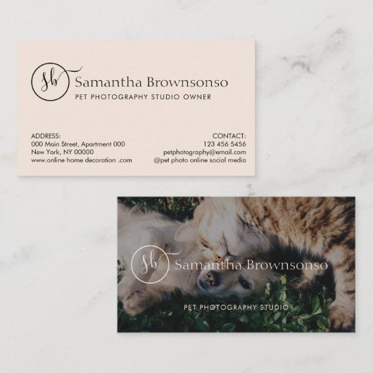 ポートレートカスタムペット撮影 名刺 (正面/裏面)