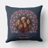 ポートレートカスタムラッシェットクリスマスマンダラ クッション (裏面)