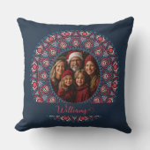 ポートレートカスタムラッシェットクリスマスマンダラ クッション (正面)