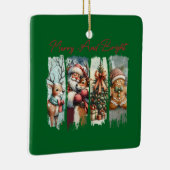 ポートレートカスタム長方形エアーフレッシュナーパイン セラミックオーナメント (右)