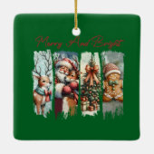 ポートレートカスタム長方形エアーフレッシュナーパイン セラミックオーナメント (裏面)