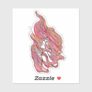 ポートレートカラフルビニールのシール シール