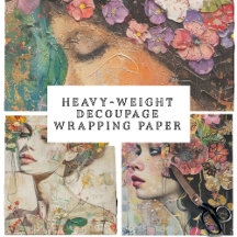 ポートレートカラフルフローラ、重い重量のデコップページ