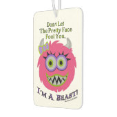 ポートレートカーエアーフレッシュナーかわいらし顔ビースト カーエアーフレッシュナー (左)