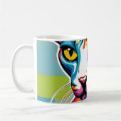 ポートレートキャットスフィンクスポップ・アートのアート コーヒーマグカップ (左)