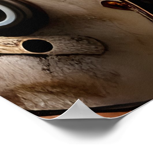 ポートレートサイバパンク骨格 | AIアートポスター ポスター (角)