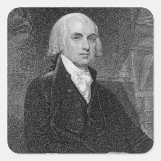 ポートレートジェームズ・マディソン、ウィリアムA刻印。 スクエアシール (正面)