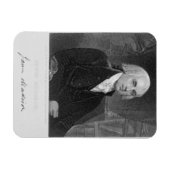 ポートレートジェームズ・マディソン、ウィリアムA刻印。 マグネット (横)