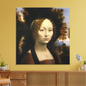 ポートレートジネヴラデベンシbyレオナルド・ダ・ヴィンチ キャンバスプリント (インサイチュ (リビング))