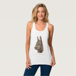 ポートレートスケッチかわいいロバかわいいロバ タンクトップ