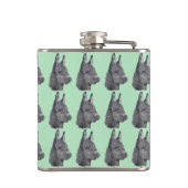 ポートレートスケッチがとても可愛いロバ フラスク (裏面)