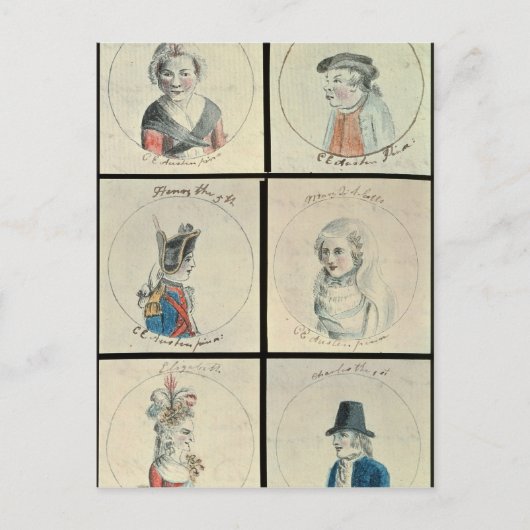 ポートレートズ・オブ・メアリーIエドワードIV ポストカード (正面)