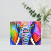 ポートレートゾウ ポストカード (スタンド正面)