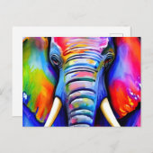 ポートレートゾウ ポストカード (正面/裏面)