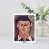 ポートレートデモイセキースリングバイモディリアーニアメデオ ポストカード (スタンド正面)