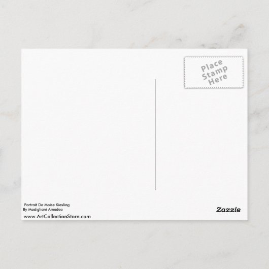 ポートレートデモイセキースリングバイモディリアーニアメデオ ポストカード (裏面)