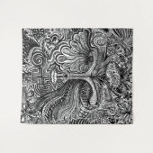 ポートレートトリップ(幻覚体験)のようなタペストリー タペストリー (正面(横))