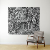 ポートレートトリップ(幻覚体験)のようなタペストリー タペストリー (インサイチュ(横))