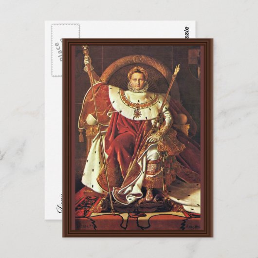 ポートレートナポレオン一世。バイイングレスジャンオーギュストドム ポストカード (正面/裏面)