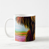 ポートレートハイランドカウアート コーヒーマグカップ (左)