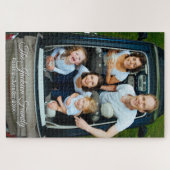 ポートレートパーソナライズされたザファミリーフォト ジグソーパズル (横)