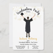 ポートレートパーソナライズされた男性の卒業招待状 招待状 (正面)