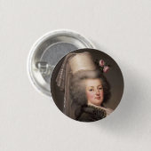ポートレートフランスの・オブ・クイーン・マリー・アントワネット 缶バッジ (正面&裏面)