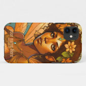 ポートレートブラックガールウッドランドフェアリー地上トーン Case-Mate iPhoneケース (裏面(横))